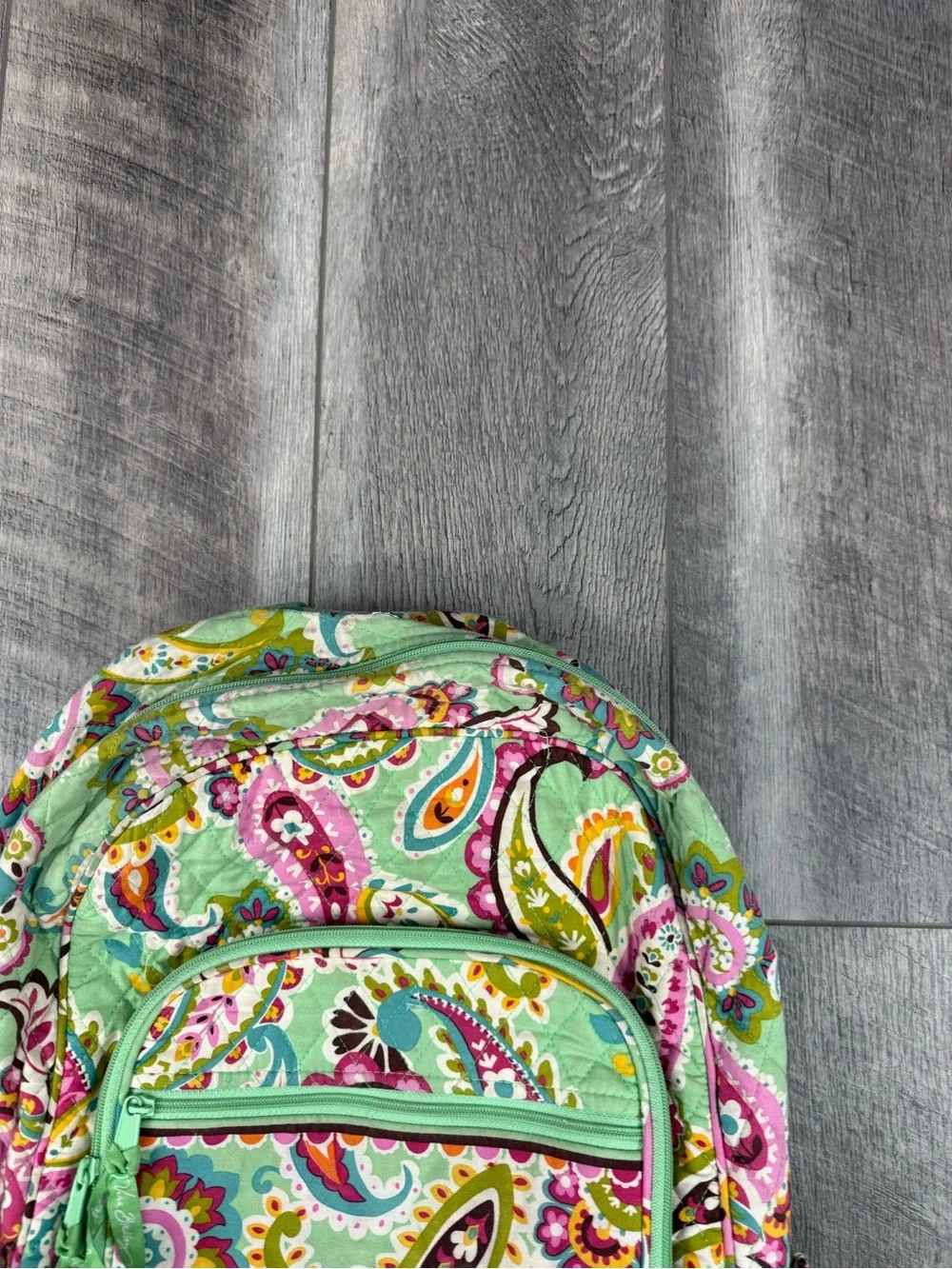 Vera Bradley Teal Paisley Bookbag‎